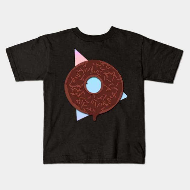 double chocolate doughnut Kids T-Shirt by swiftjennifer